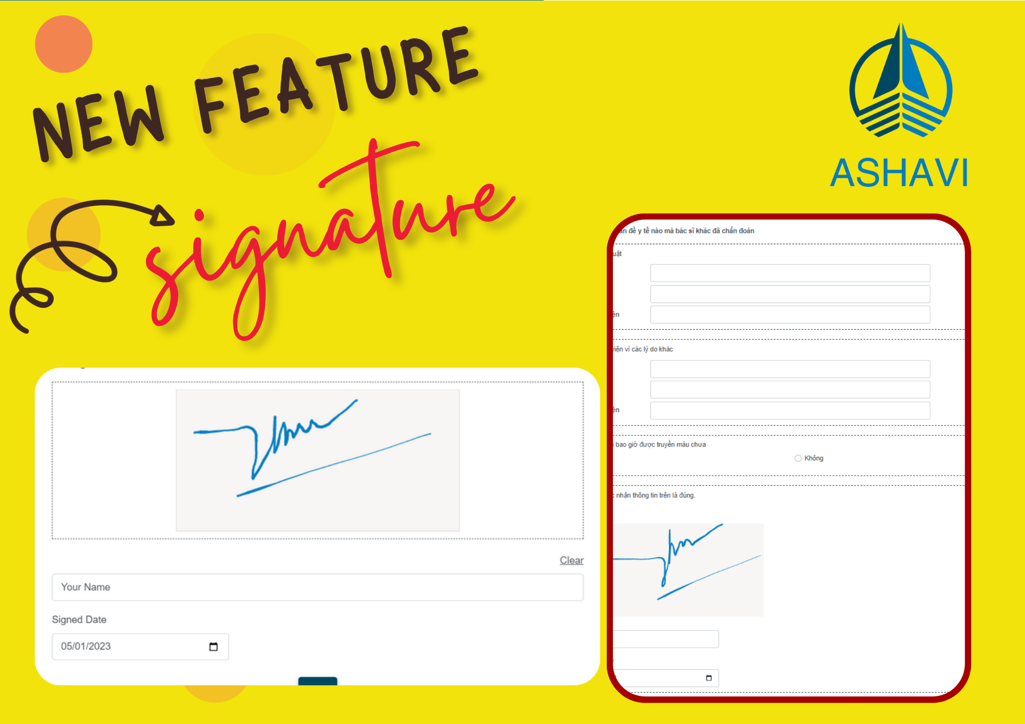 Electrical consent form with signature